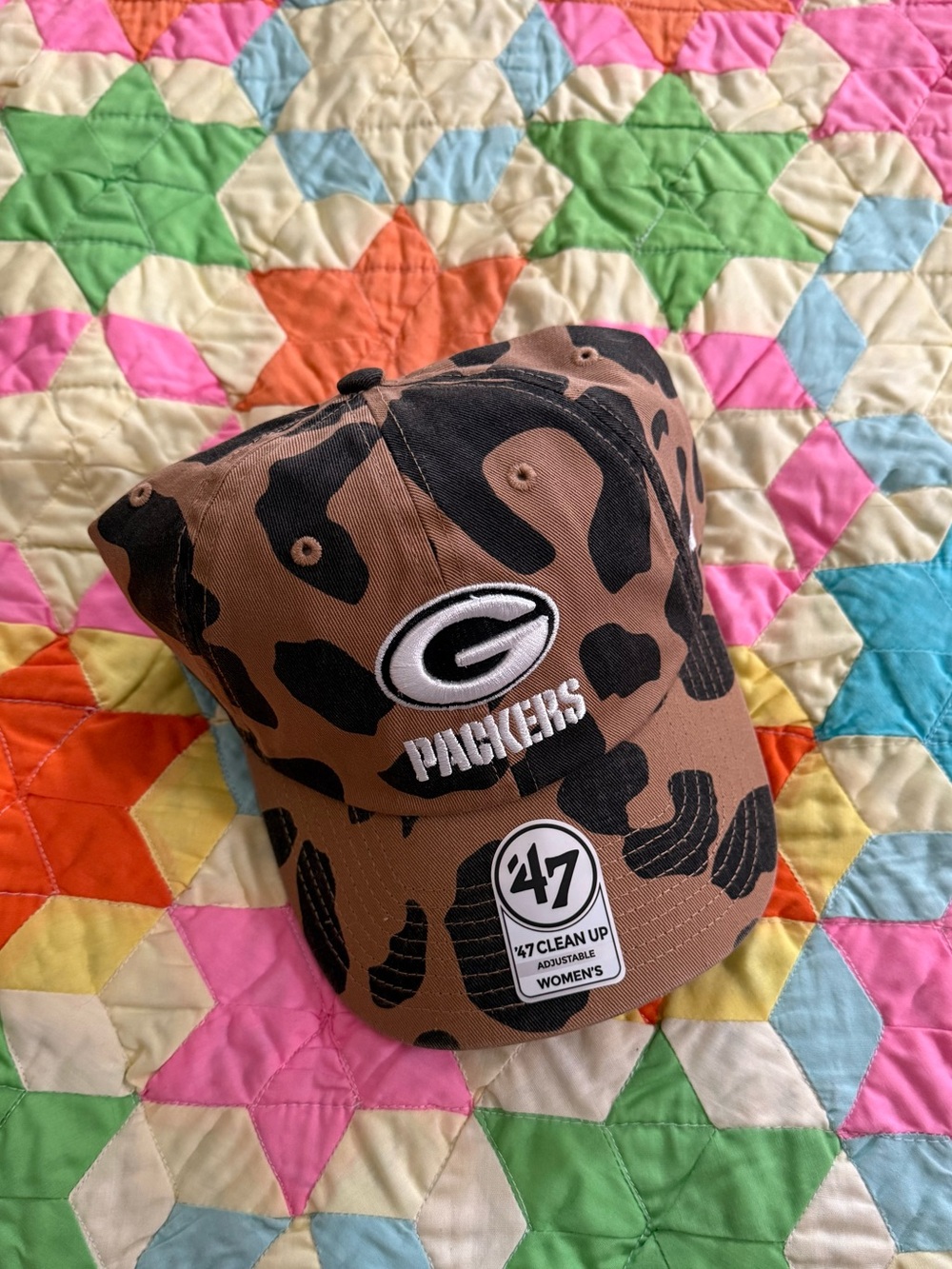 NWT Green Bay Packers leopard '47 Women's Rosette Clean Up Adjustable Hat